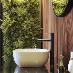 Granitan Bateria umywalkowa wysoka Kivo czarna