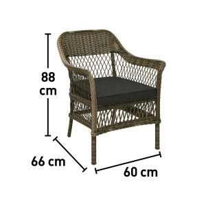 Komplet mebli balkonowych ROSETOWN natura 3-częściowy