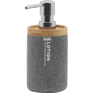 t.b.t. Dozownik do balsamu z kamienia i bambusa do zestawów akcesoriów łazienkowych.