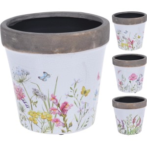 t.b.t. doniczka z motywem kwiatowym do użytku wewnętrznego.