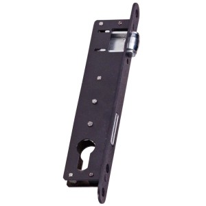 Czarny zamek do drzwi t.b.t. do drzwi wewnętrznych.