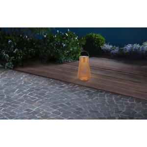 Latarenka solarna LED FIESOLE IP44 śr. 15 cm brązowa