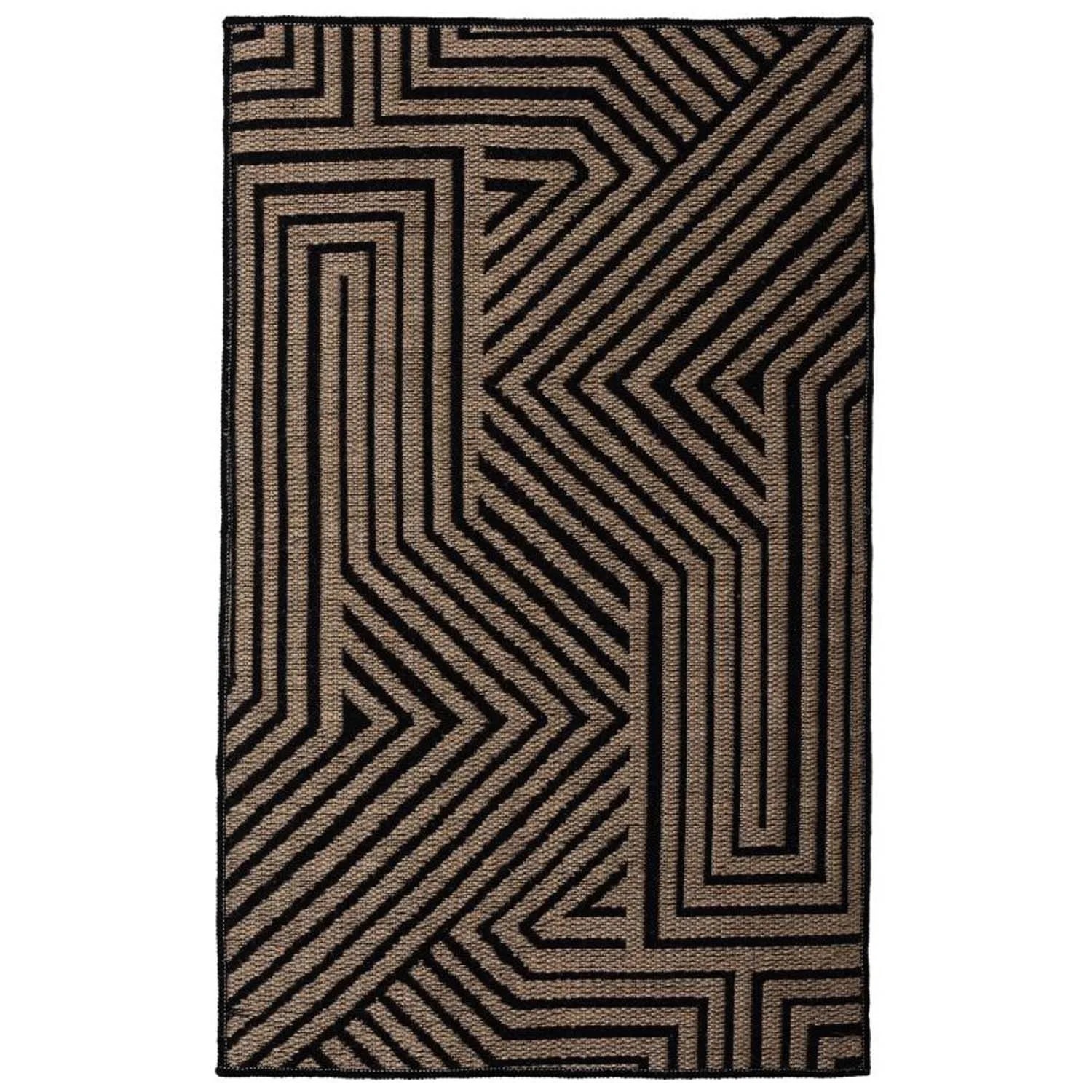 Splendid Dywan tkany VELESA  80 x 140 cm czarno-beżowy