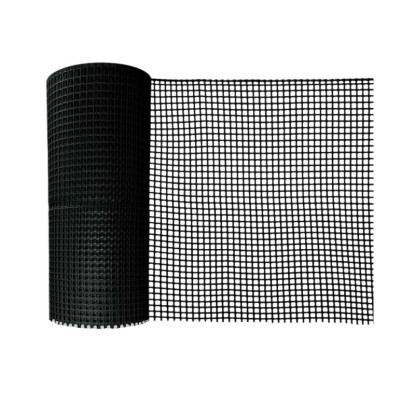 Siatka plastikowa 265g/m2 ocz. 15 x 15 mm, czarna - 0,5 m