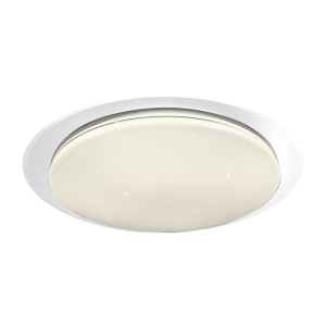 Biała lampa sufitowa LED Plafony t.b.t. z efektem gwiazd.