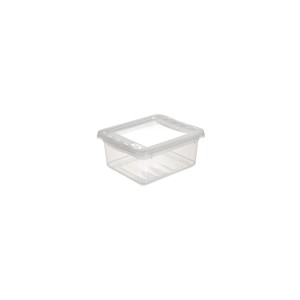 Przezroczysty pojemnik do przechowywania z pokrywką, idealny do przechowywania.