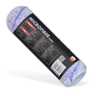 Wałek malarski t.b.t., mikrofibra, wzór niebiesko-biały.