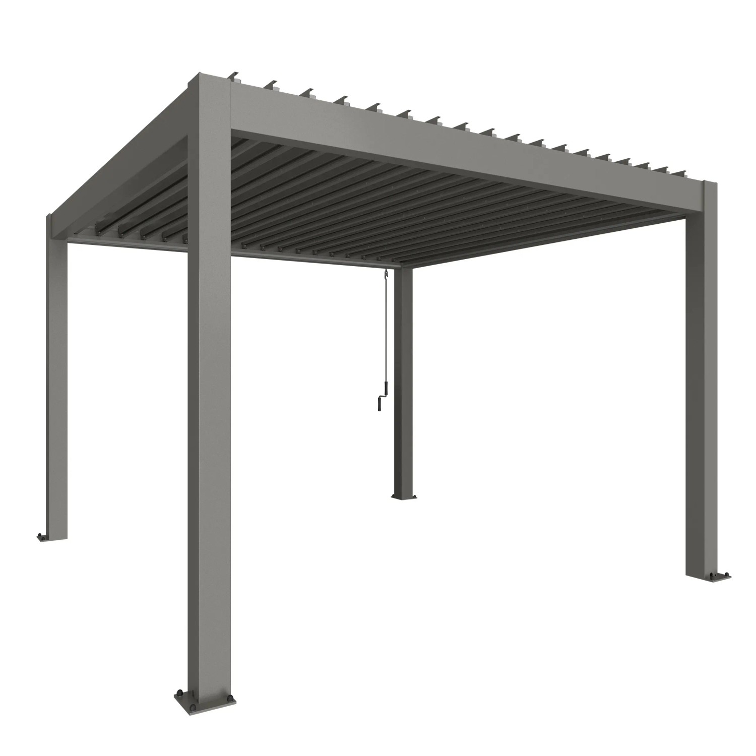 Biohort Pergola 255 cm x 367,5 cm x 367,5 cm kwarc-szary metalik