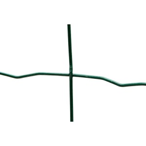 Zbliżenie zielonego ogrodzenia z siatki.