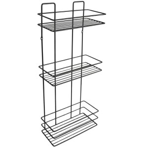 Sepio Półka Presto 3 półki prosta czarna 24x11x54