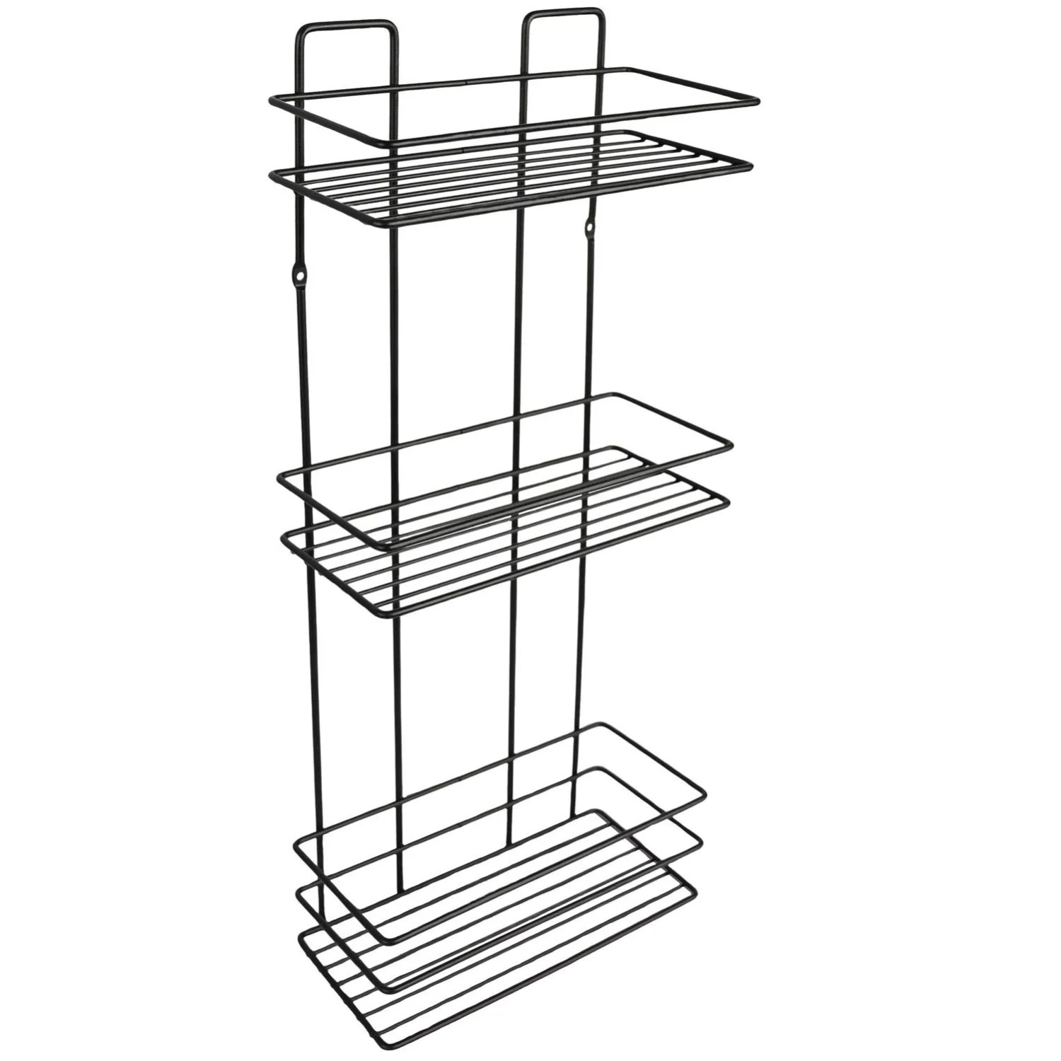 Sepio Półka Presto 3 półki prosta czarna 24x11x54