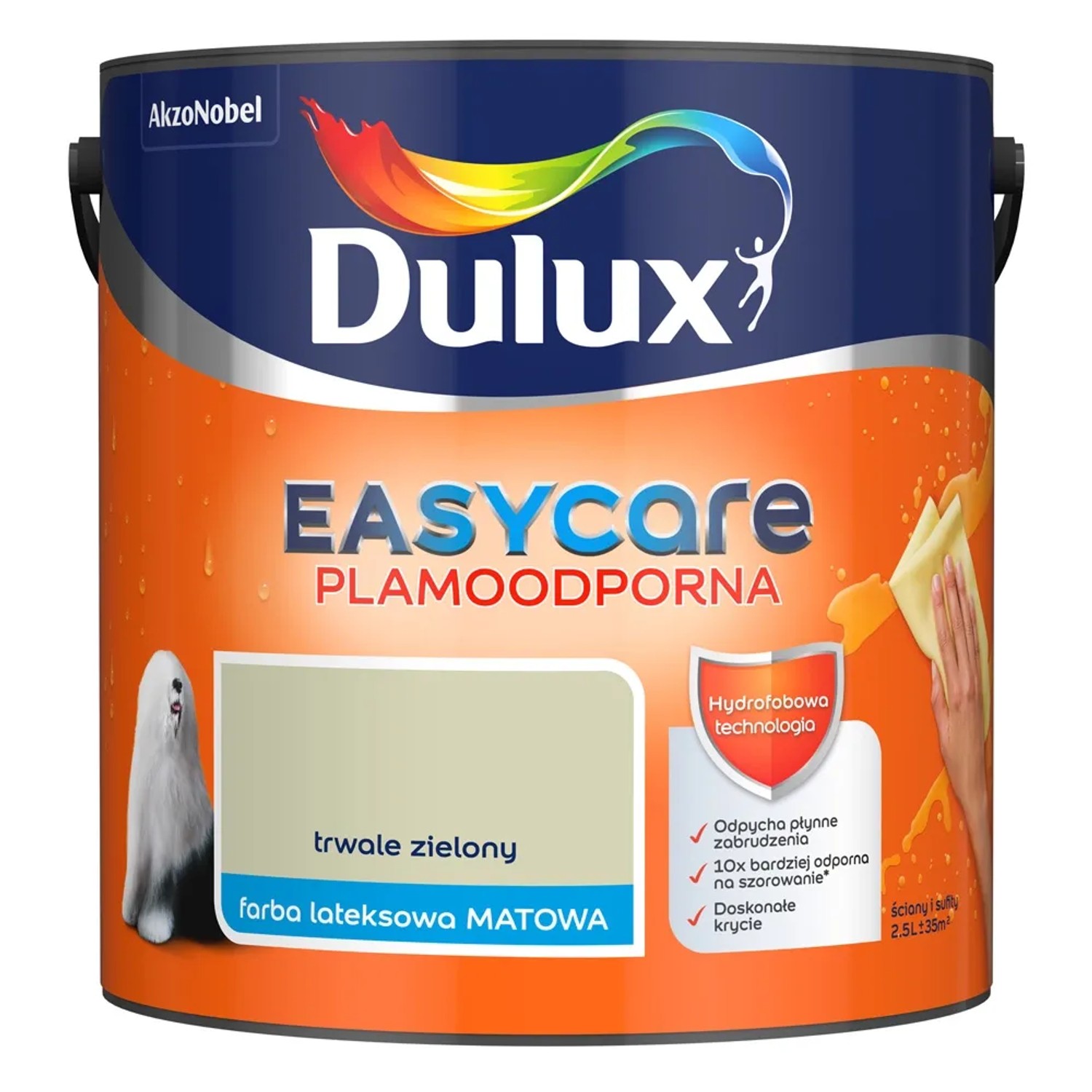 Dulux Easy Care Farba plamoodporna trwale zielona 2,5 l