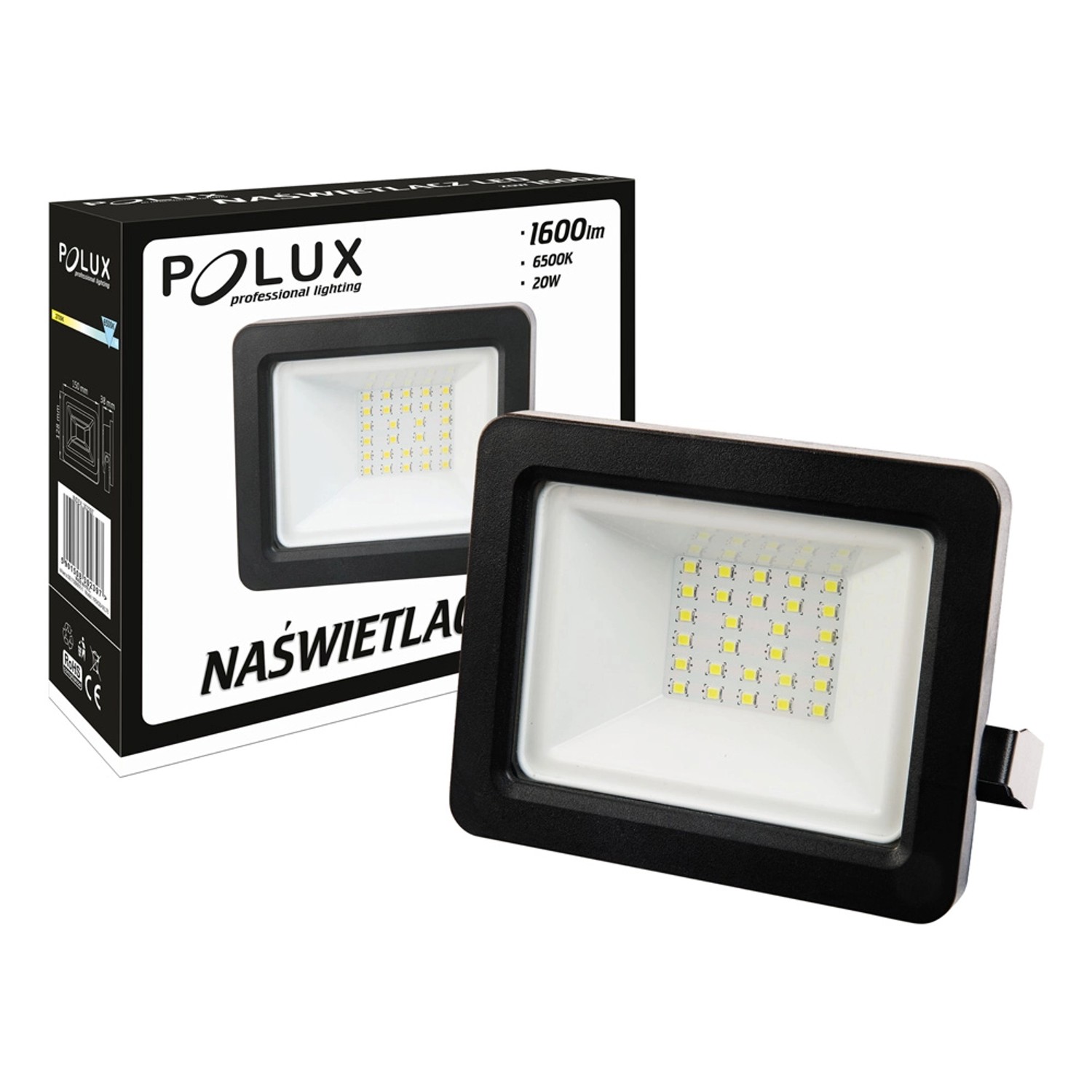 Фото - Прожектор / світильник Polux Naświetlacz LPP20CWGB LED 20 W 6500K 1600lm IP65 