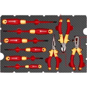 Einhell Wkład piankowy z zestawem narzędzi VDE do walizki E-CASE - 9 cz.