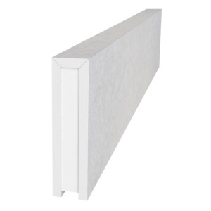 Biała płyta kartonowo-gipsowa do wnętrz.