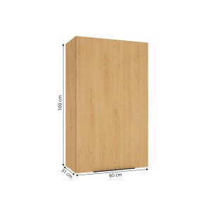 Szafka kuchenna z kategorii zestawy mebli kuchennych, wygląd drewna, z wymiarami.