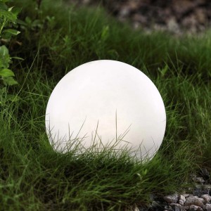 4iQ Lampa ogrodowa Kula solarna LUNAR 0,18W 2800-3200K + RGB 5lm IP44 śr. 40 cm