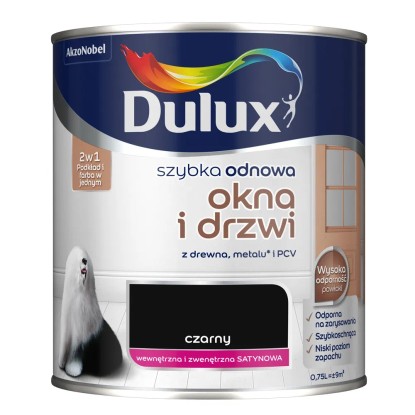 Dulux Szybka Odnowa Okna i drzwi czarny 750 ml