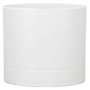 Scheurich osłonka 828, Ø 14 cm, Panna, ceramiczna z delikatnymi poziomymi rowkami.