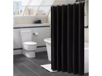 Zasłonka prysznicowa Czarna, 180x200
