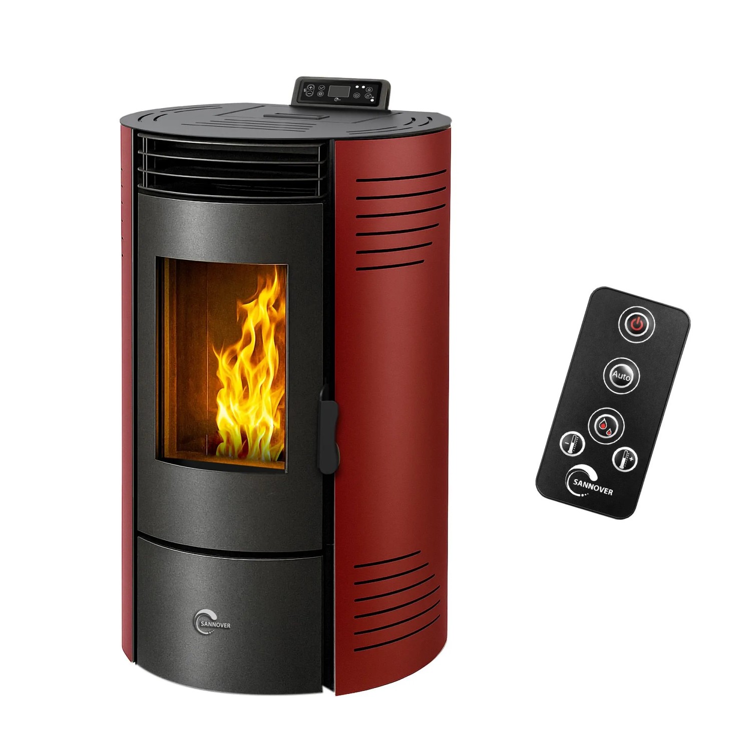 Sannover Piec na Pellet Azora 11,6 kW Bordeaux