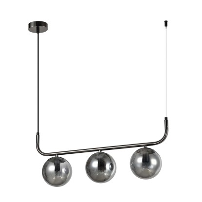 Light Prestige Lampa wisząca Alisa 3 linia 3xE14 max. 10W LED grafitowa