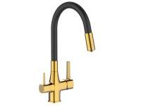 Invena Bateria kuchenna filtrująca wodę złota Invena Bateria kuchenna filtrująca wodę złota