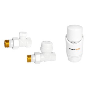 t.b.t. do instalacji grzewczych, składający się z głowicy termostatycznej i zaworów.