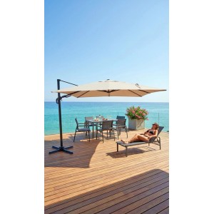 Parasol ogrodowy BAYOSA beżowy - 210 x 210 cm