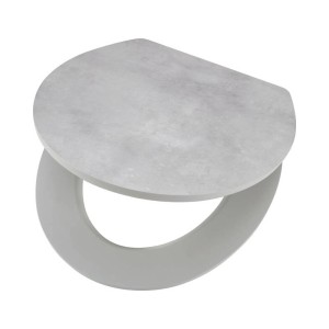 Szara deska sedesowa t.b.t. z wzorem kamienia do łazienki.