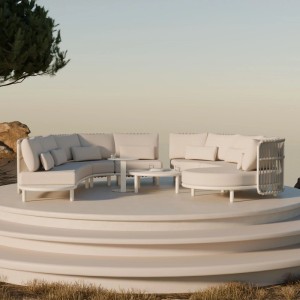 Esti&Esta x ZIEŃ Komplet mebli wypoczynkowych ES VEDRA beżowy 8-częściowy