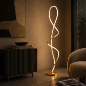 Goldlux Lampa podłogowa LED WAVE 32W 3000K 4600lm wys. 127 cm złota
