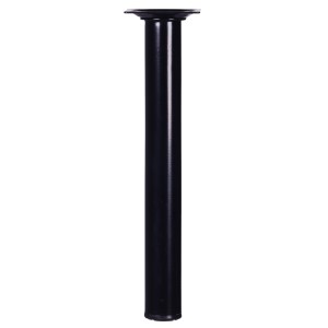 Czarna noga do stołu Hettich, Ø 30 mm, wysoka na 250 mm, do budowy mebli.