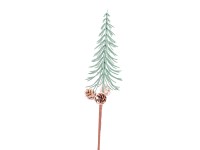 Choinka na piku ośniezona z szyszką - 35 cm