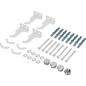 t.b.t. Zestaw montażowy do grzejnika z uchwytami, śrubami i kołkami.