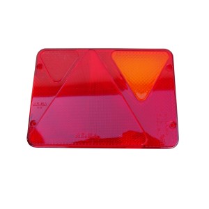 Tylna lampa do przyczepy, czerwono-pomarańczowa, prostokątna. Akcesoria do przyczep.