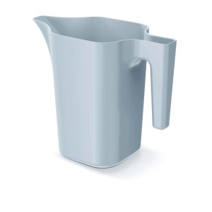 Jasnoniebieska konewka z uchwytem, odpowiednia do ogrodu i domu.