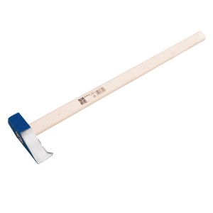 Młot rozłupujący LUX Classic, 90 cm, 3 kg, z niebieską głowicą i jesionowym trzonkiem.