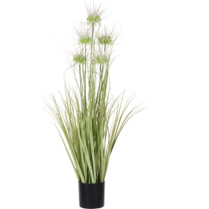 Dekoracyjna sztuczna roślina, wysokość 90 cm, 6-krotny asortyment w czarnej doniczce.