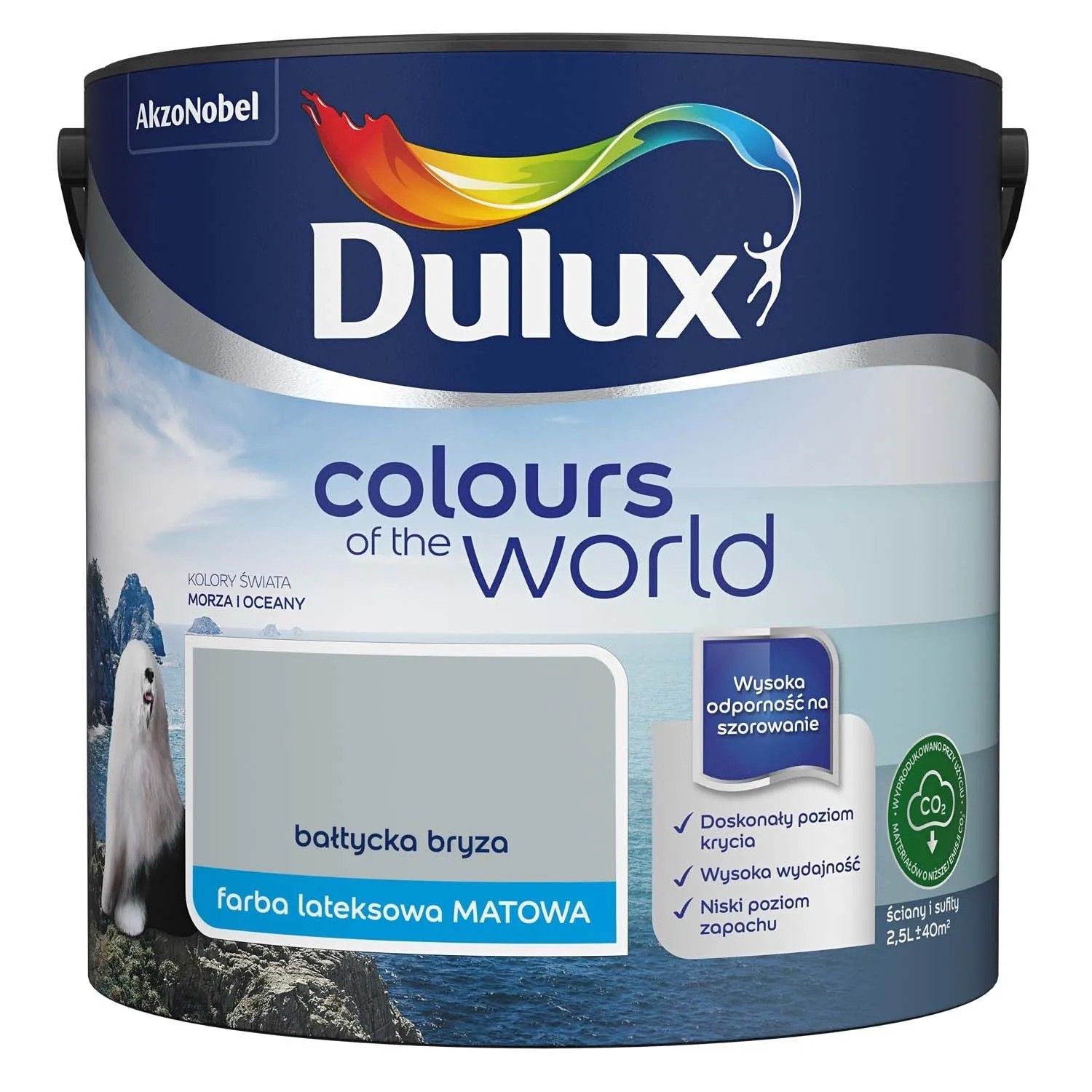 Farba Dulux Kolory Świata bałtycka bryza 2,5 l