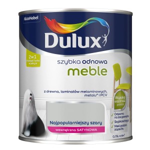 Dulux farba do mebli, szybkoschnąca, szara, do drewna, laminatu, metalu i PCV. Farba stołowa.
