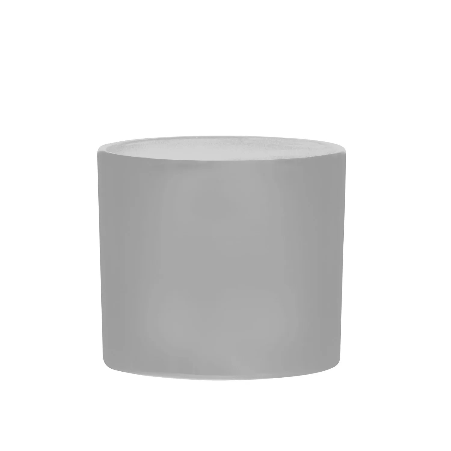 Doniczka z podstawką Walec szary mat - 20,5 cm