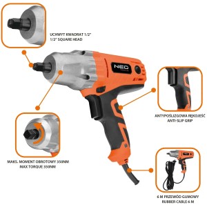 Neo Tools Klucz udarowy 04-719 450W