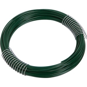 Zielony drut wiązałkowy, drut do mocowania i mocowania w ogrodzie.