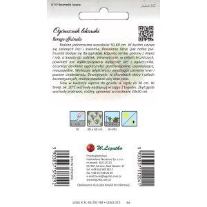 Opakowanie nasion ogórecznika lekarskiego do ogrodu ziołowego.