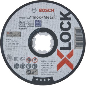 Tarcza tnąca Bosch X-Lock Expert for Inox + Metal, Ø 125 mm. Akcesoria do szlifierek kątowych.