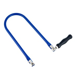 Wyrzynarka LUX Classic, niebieska, z drewnianą rączką. Narzędzie do cięcia drewna.