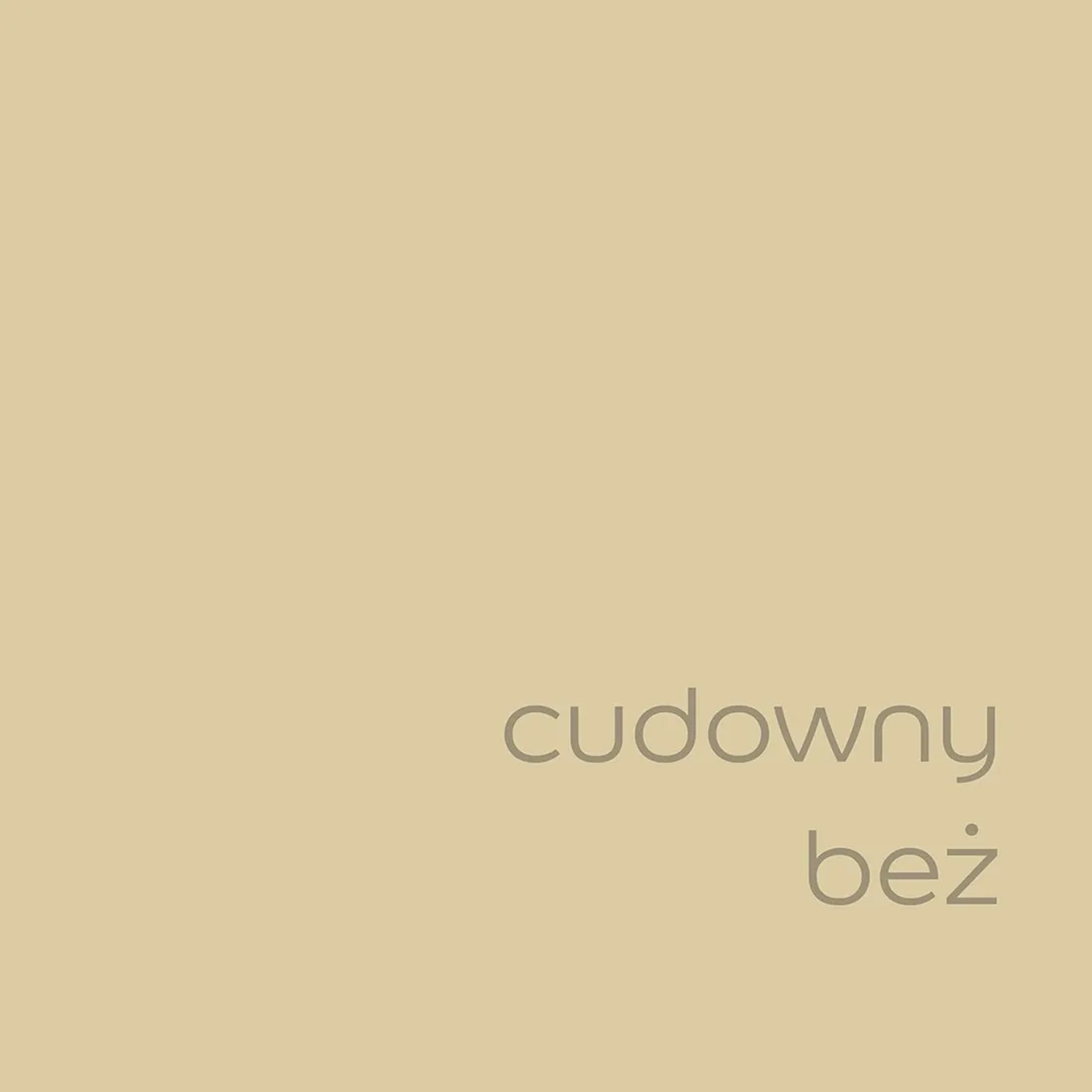 Próbka koloru farby do ścian t.b.t. w jasnobeżowym odcieniu.