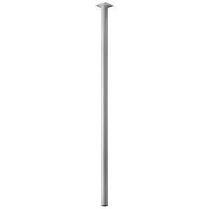Noga do stołu Hettich, Ø 30 mm, wysokość 900 mm, wygląd aluminium.