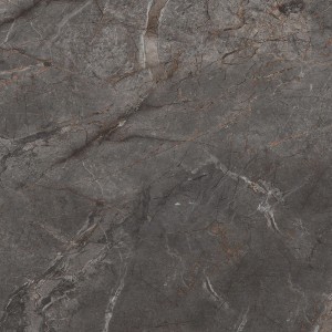 Szara płytka podłogowa z efektem marmuru, idealna do stylowych wnętrz.